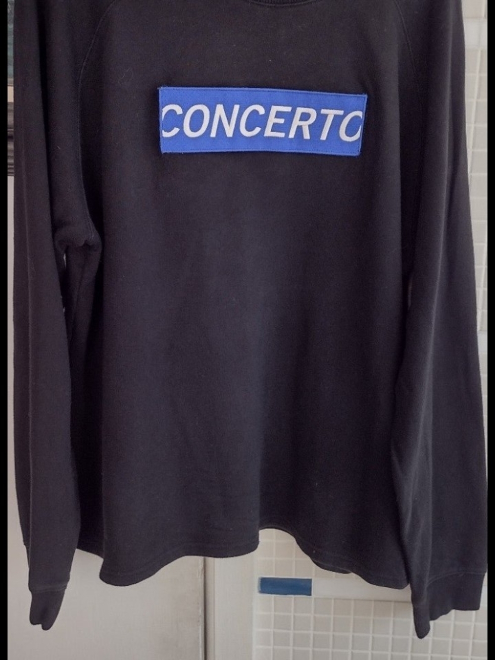 Opening Ceremony Black Sweatshirt with Blue CONCERTO Patch